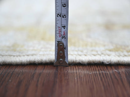 Grey 3'1" x 4'11" Oushak And Peshawar Hand knotted Wool Rug - Sku: O022754