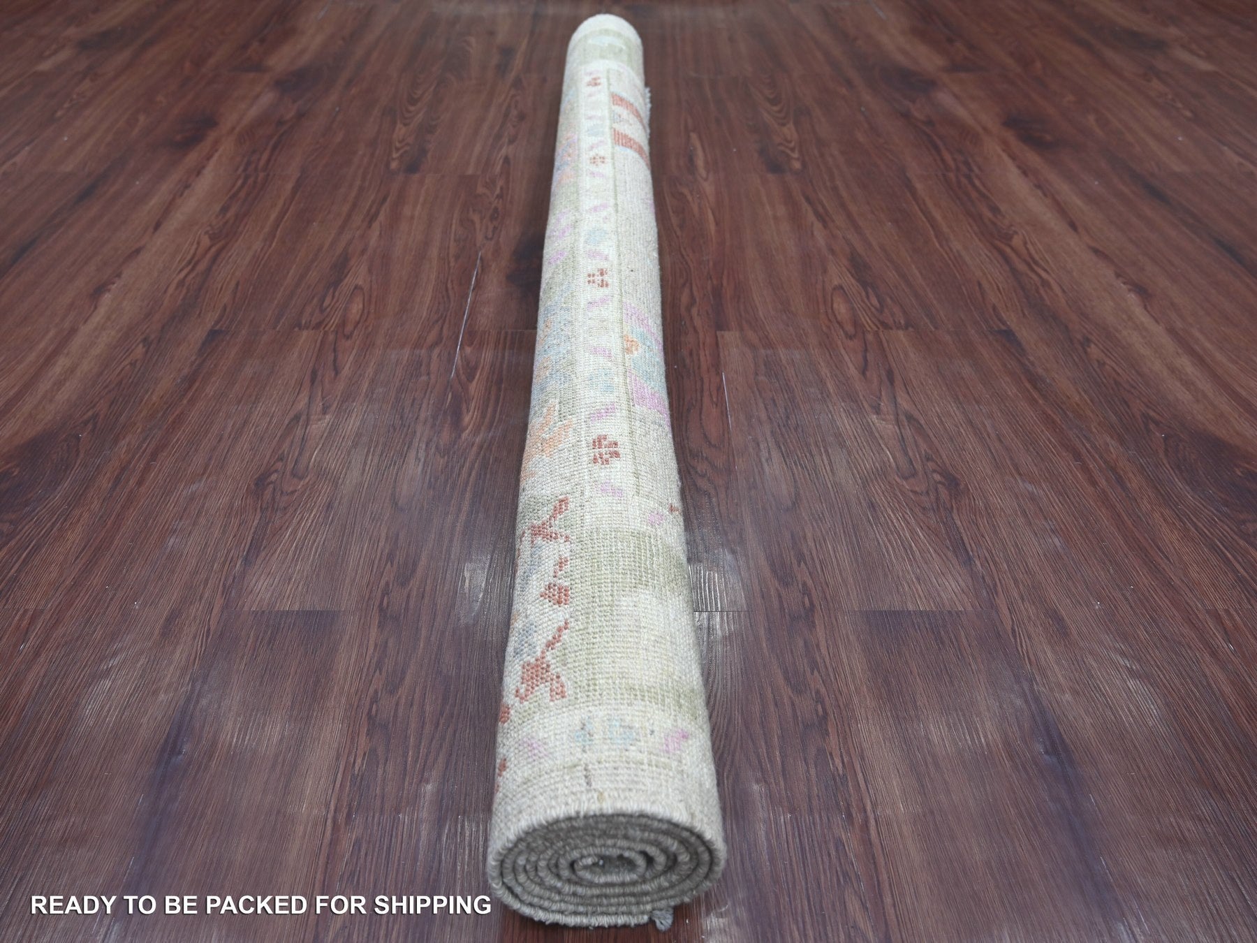 Oushak Oushak hand-knotted wool rug in Gray & Green, 5' x 6'5" — SKU O022755 (view 4)