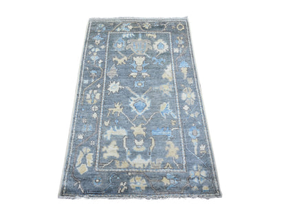 Oushak Oushak hand-knotted wool rug in Gray, 3' x 4'9" — SKU O022756