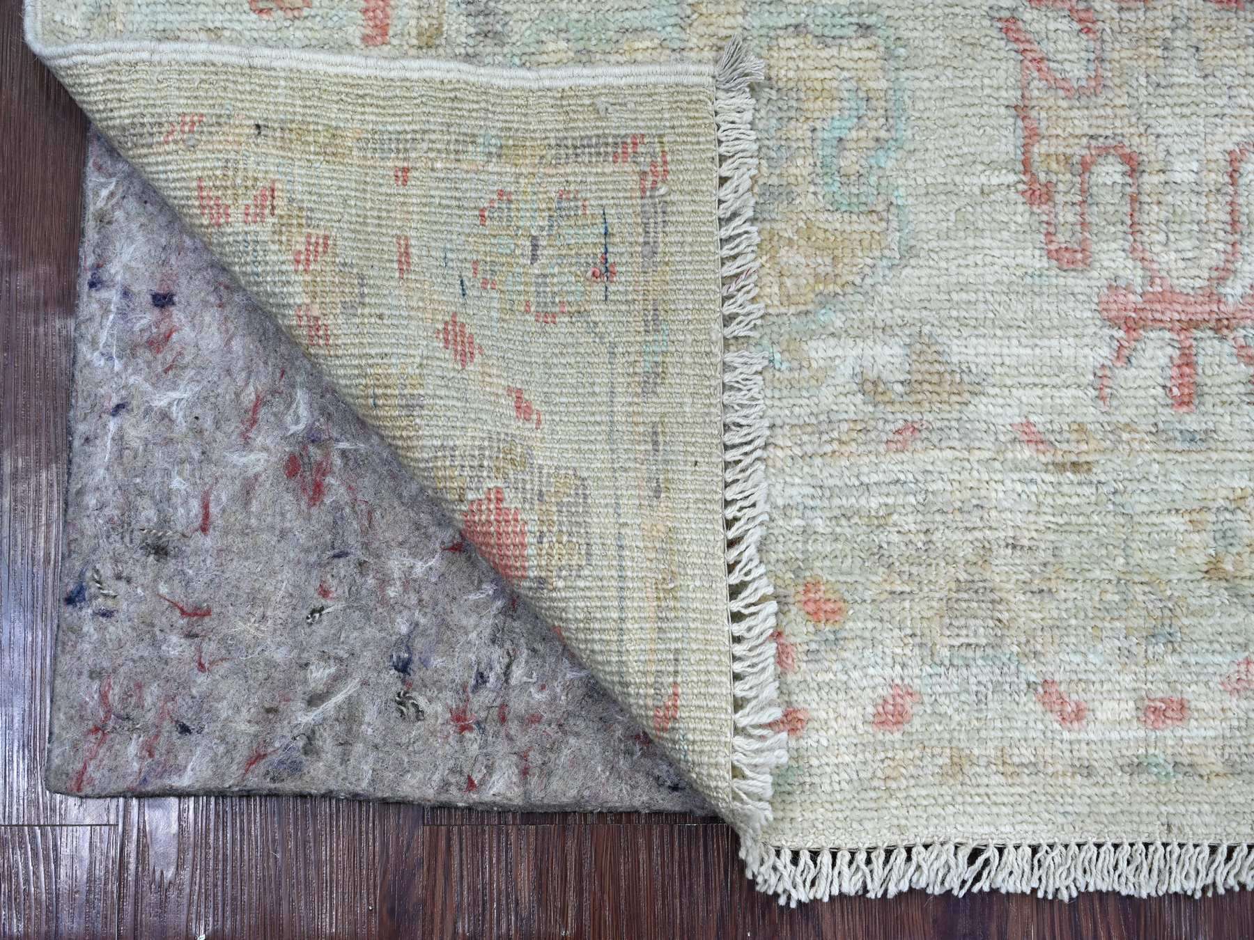 Oushak Oushak hand-knotted wool rug in Gray & Light Blue, 3'1" x 5' — SKU O022757 (view 2)
