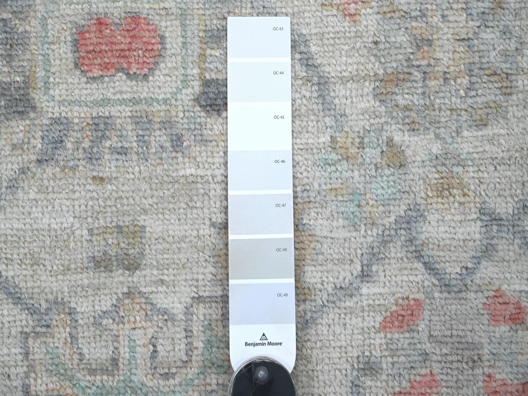 Oushak Oushak hand-knotted wool rug in Gray & Light Blue, 3'1" x 5' — SKU O022757 (view 3)