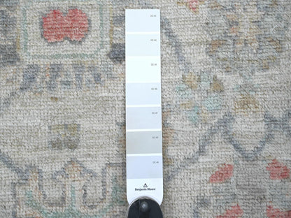 Oushak Oushak hand-knotted wool rug in Gray & Light Blue, 3'1" x 5' — SKU O022757 (view 3)
