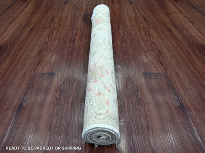 Oushak Oushak hand-knotted wool rug in Gray & Light Blue, 3'1" x 5' — SKU O022757 (view 4)