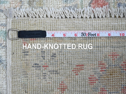 Oushak Oushak hand-knotted wool rug in Gray & Light Blue, 3'1" x 5' — SKU O022757 (view 6)