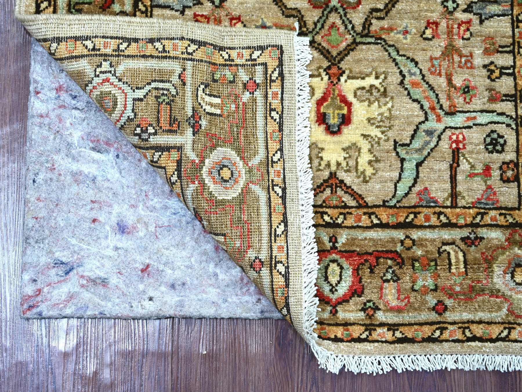 Peshawar Tribal & Geometric hand-knotted wool runner in Brown & Chocolate Brown, 2'8" x 8'3" — SKU O022759 (view 2)