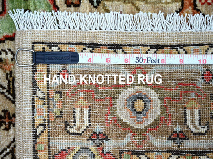 Brown 2'8" x 8'3" Tribal & Geometric Hand knotted Wool Rug - Sku: O022759