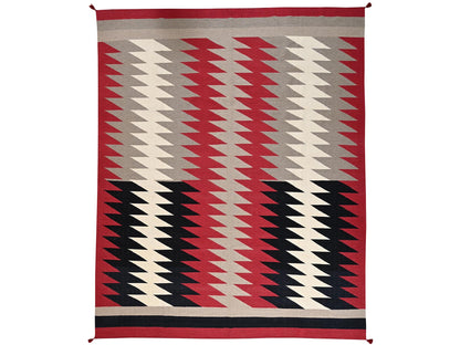 Flat-Weave hand-knotted wool rug in Red, 12' x 14'11" — SKU O02275