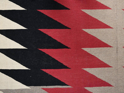 Flat-Weave hand-knotted wool rug in Red, 12' x 14'11" — SKU O02275 (view 4)