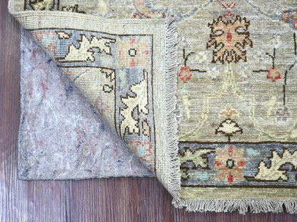 Grey 3'0" x 5'2" Tribal & Geometric Hand knotted Wool Rug - Sku: O022760