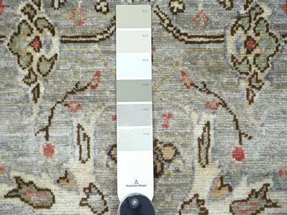 Grey 3'0" x 5'2" Tribal & Geometric Hand knotted Wool Rug - Sku: O022760