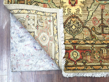 Brown 2'9" x 4'10" Tribal & Geometric Hand knotted Wool Rug - Sku: O022761