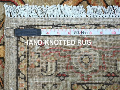 Brown 2'9" x 4'10" Tribal & Geometric Hand knotted Wool Rug - Sku: O022761
