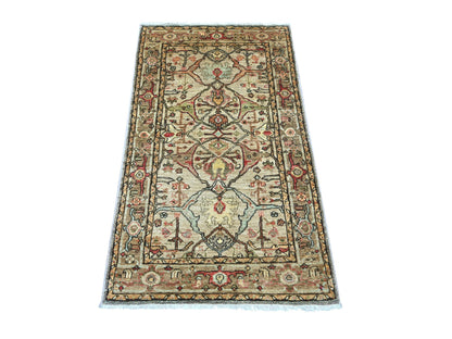 Brown 2'9" x 4'8" Tribal & Geometric Hand knotted Wool Rug - Sku: O022766