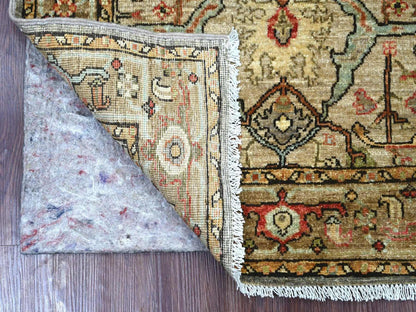 Brown 2'9" x 4'8" Tribal & Geometric Hand knotted Wool Rug - Sku: O022766