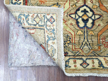 Brown 3'2" x 4'9" Tribal & Geometric Hand knotted Wool Rug - Sku: O022767