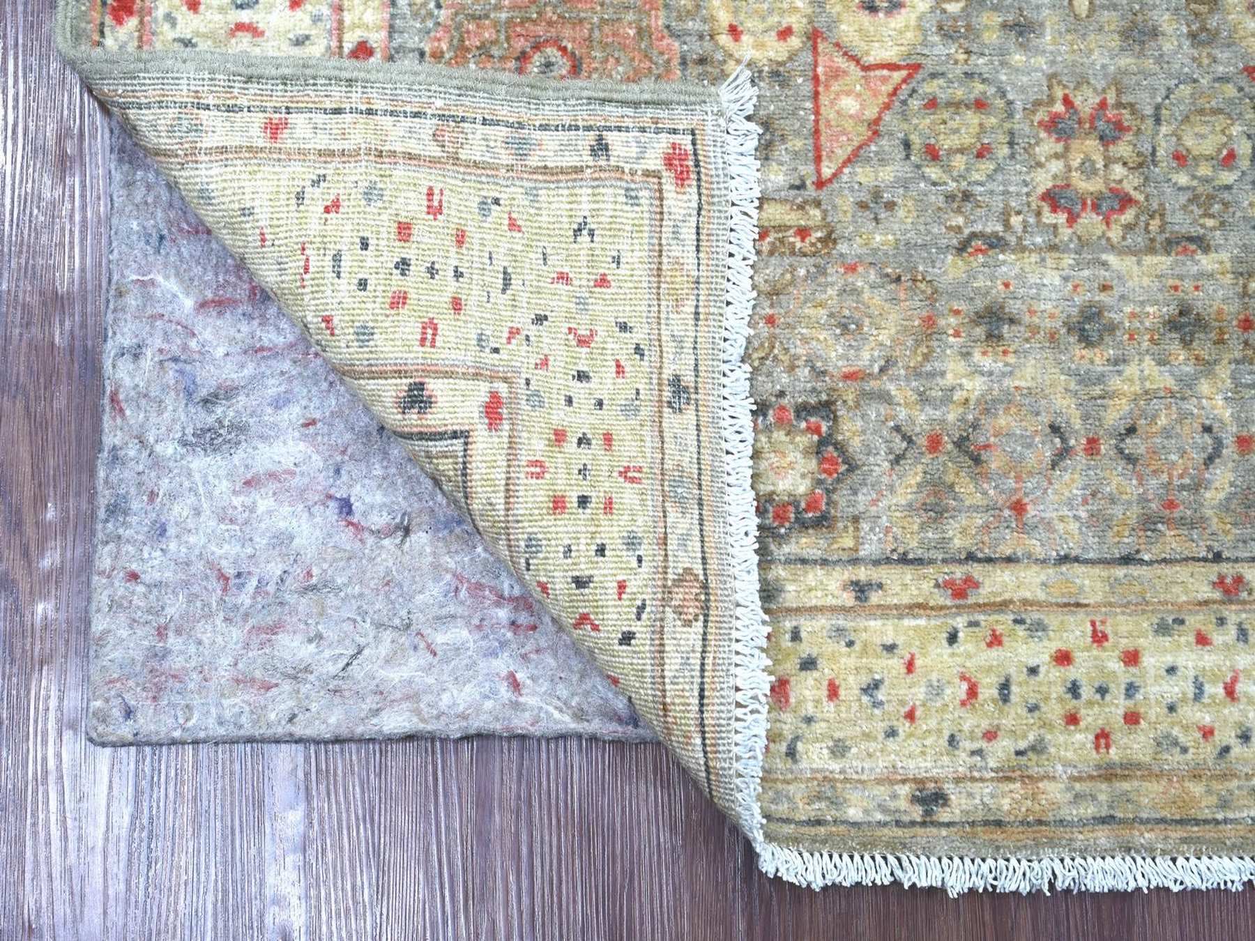 Mamluk Mamluk hand-knotted wool rug in Gray & Green, 3'10" x 5'10" — SKU O022768 (view 2)