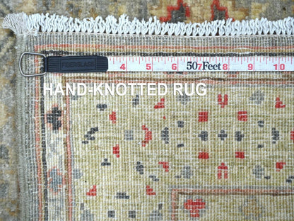 Mamluk Mamluk hand-knotted wool rug in Gray & Green, 3'10" x 5'10" — SKU O022768 (view 6)