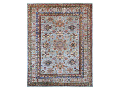 Kazak Kazak hand-knotted wool rug in Gray, 8'1" x 10'3" — SKU O022771