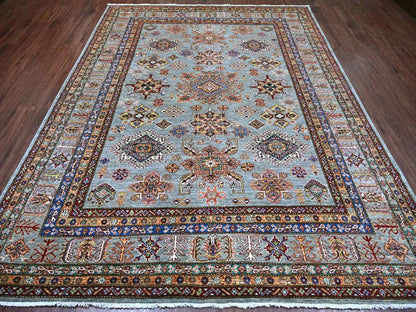Kazak Kazak hand-knotted wool rug in Gray, 8'1" x 10'3" — SKU O022771 (view 2)