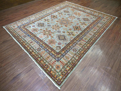 Kazak Kazak hand-knotted wool rug in Gray, 8'1" x 10'3" — SKU O022771 (view 3)