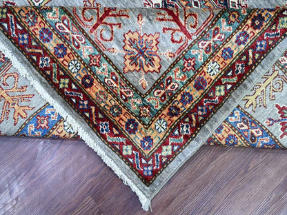 Kazak Kazak hand-knotted wool rug in Gray, 8'1" x 10'3" — SKU O022771 (view 6)
