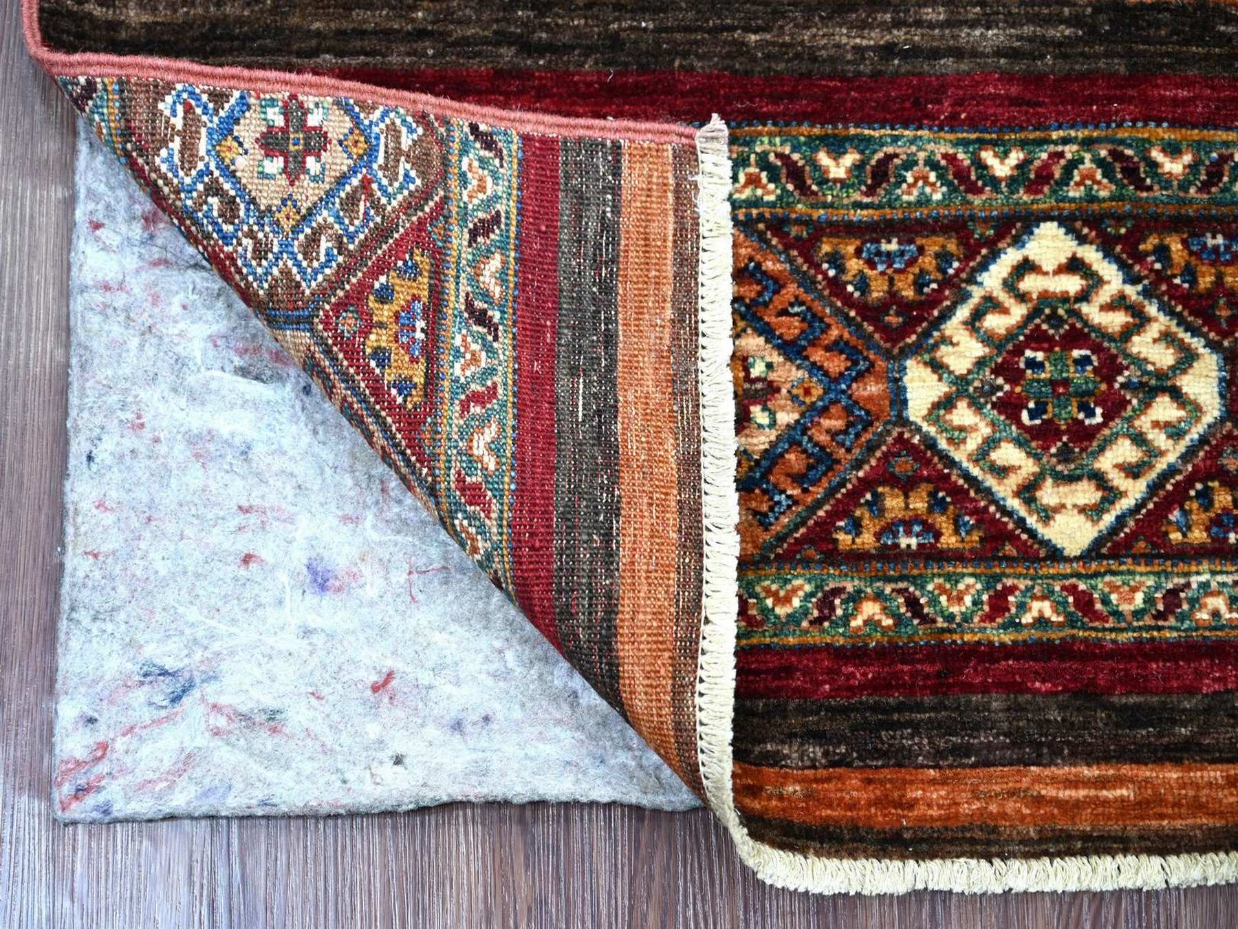 Kazak Tribal & Geometric hand-knotted wool runner in Multicolored, 2'8" x 6'1" — SKU O022772 (view 2)