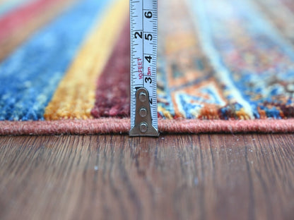 Kazak Tribal & Geometric hand-knotted wool runner in Multicolored, 2'8" x 6'1" — SKU O022772 (view 5)