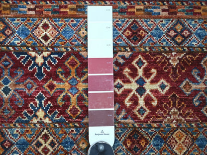 Kazak Tribal & Geometric hand-knotted wool runner in Multicolored, 2'5" x 6'7" — SKU O022774 (view 3)
