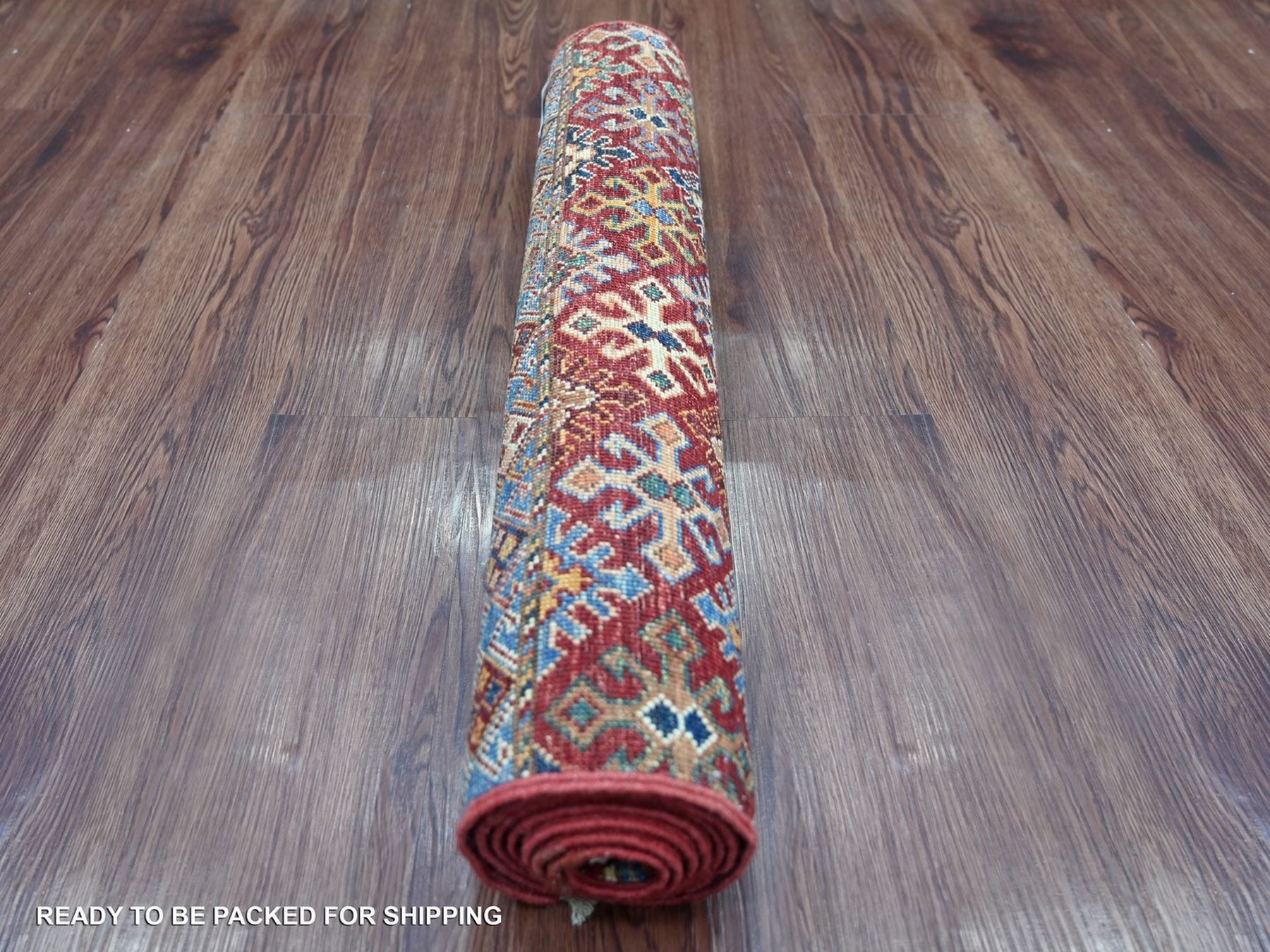 Kazak Tribal & Geometric hand-knotted wool runner in Multicolored, 2'5" x 6'7" — SKU O022774 (view 4)