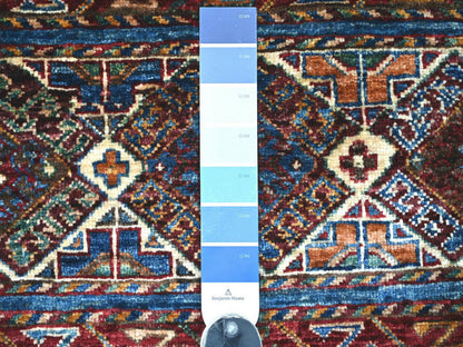 Kazak Tribal & Geometric hand-knotted wool rug in Multicolored, 2'8" x 3'8" — SKU O022780 (view 3)