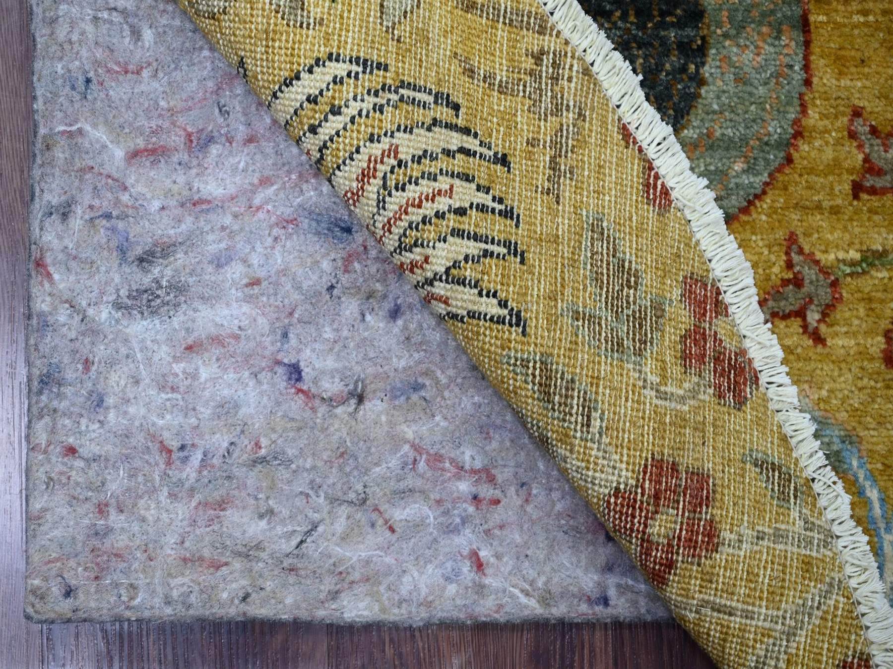 Peshawar Oushak hand-knotted wool rug in Yellow, 5'1" x 5'1" — SKU O022782 (view 2)