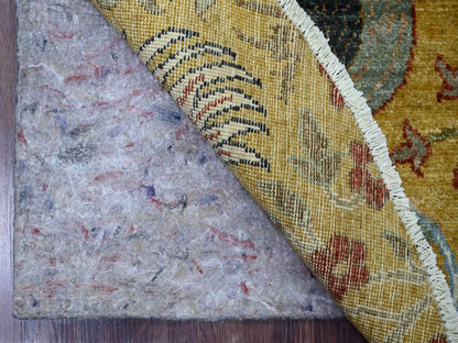 Peshawar Oushak hand-knotted wool rug in Yellow, 5'1" x 5'1" — SKU O022782 (view 2)