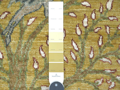 Peshawar Oushak hand-knotted wool rug in Yellow, 5'1" x 5'1" — SKU O022782 (view 3)