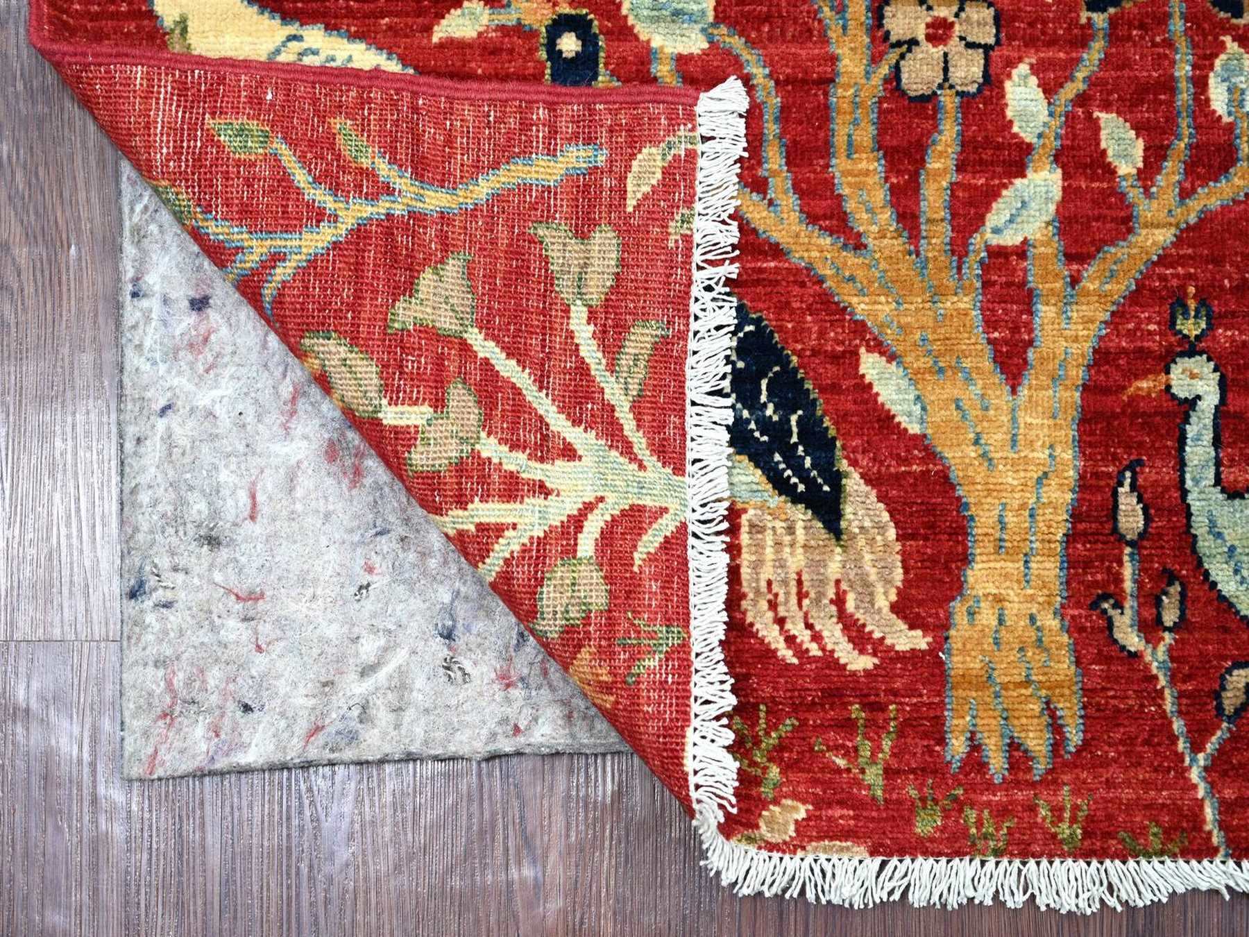 Peshawar Oushak hand-knotted wool runner in Red, 2'6" x 7'11" — SKU O022783 (view 2)