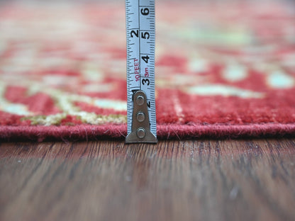 Peshawar Oushak hand-knotted wool runner in Red, 2'6" x 7'11" — SKU O022783 (view 5)