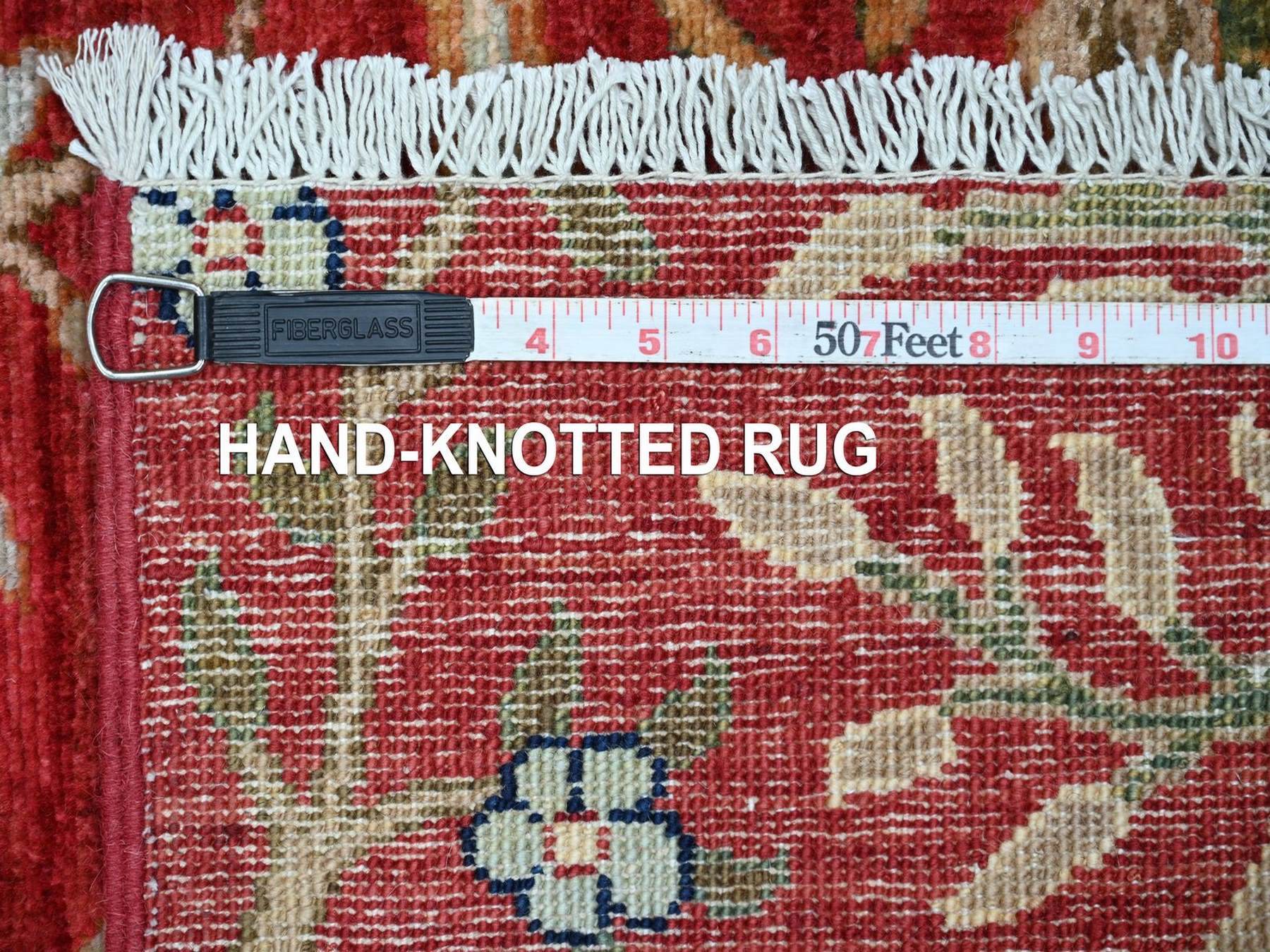 Peshawar Oushak hand-knotted wool runner in Red, 2'6" x 7'11" — SKU O022783 (view 6)