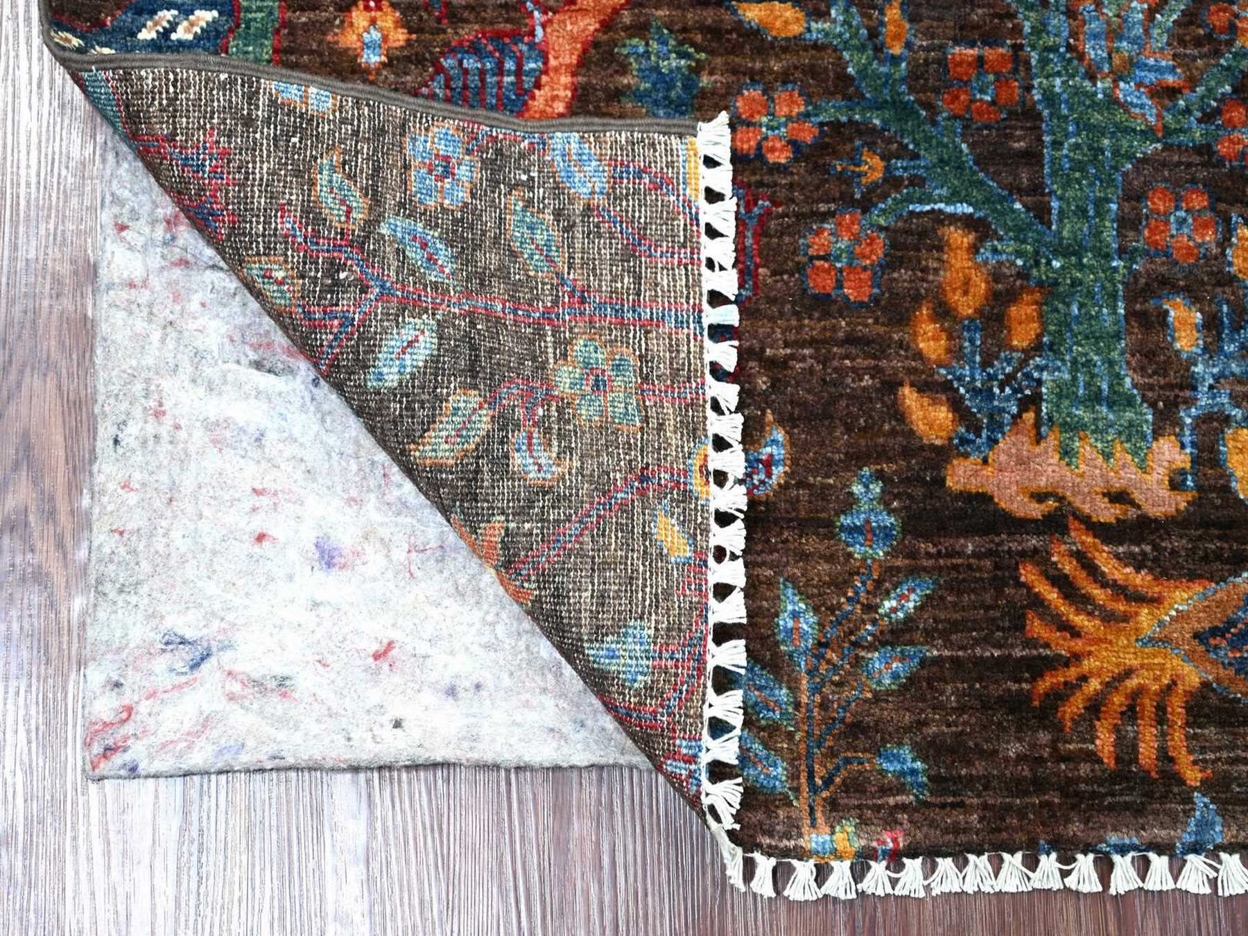 Brown 5'0" x 6'7" Oushak And Peshawar Hand knotted Wool Rug - Sku: O022784