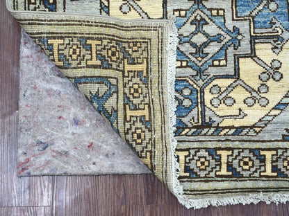 Grey 2'9" x 6'0" Tribal & Geometric Hand knotted Wool Rug - Sku: O022790