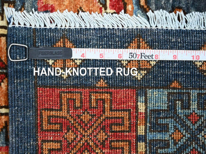Grey 3'1" x 5'1" Tribal Hand knotted Wool Rug - Sku: O022791