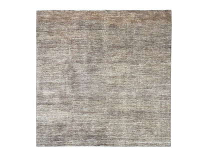 Brown 9'9" x 9'9" Modern and Contemporary Hand knotted Wool Rug - Sku: O022806