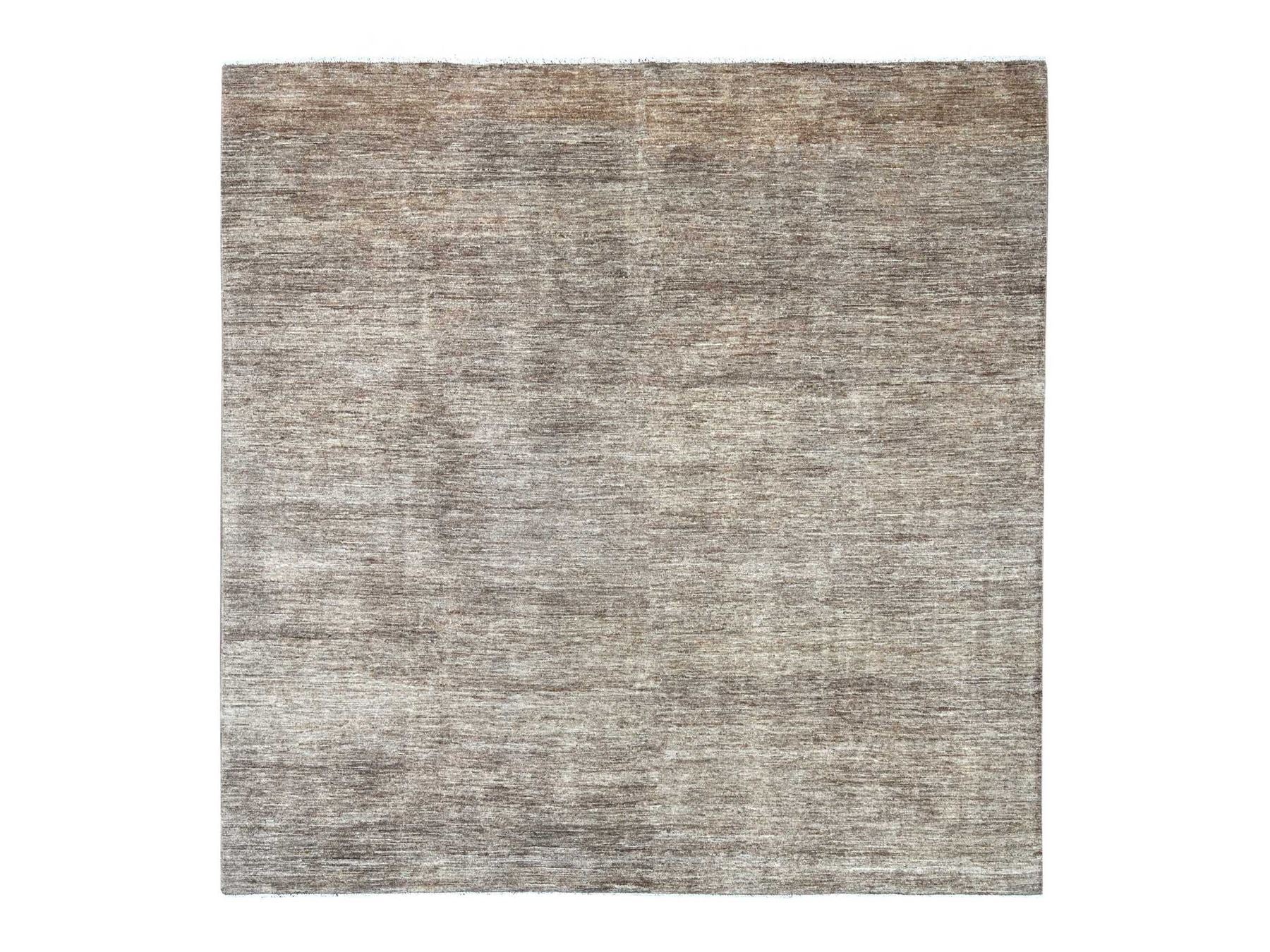 Brown 9'9" x 9'9" Modern and Contemporary Hand knotted Wool Rug - Sku: O022806