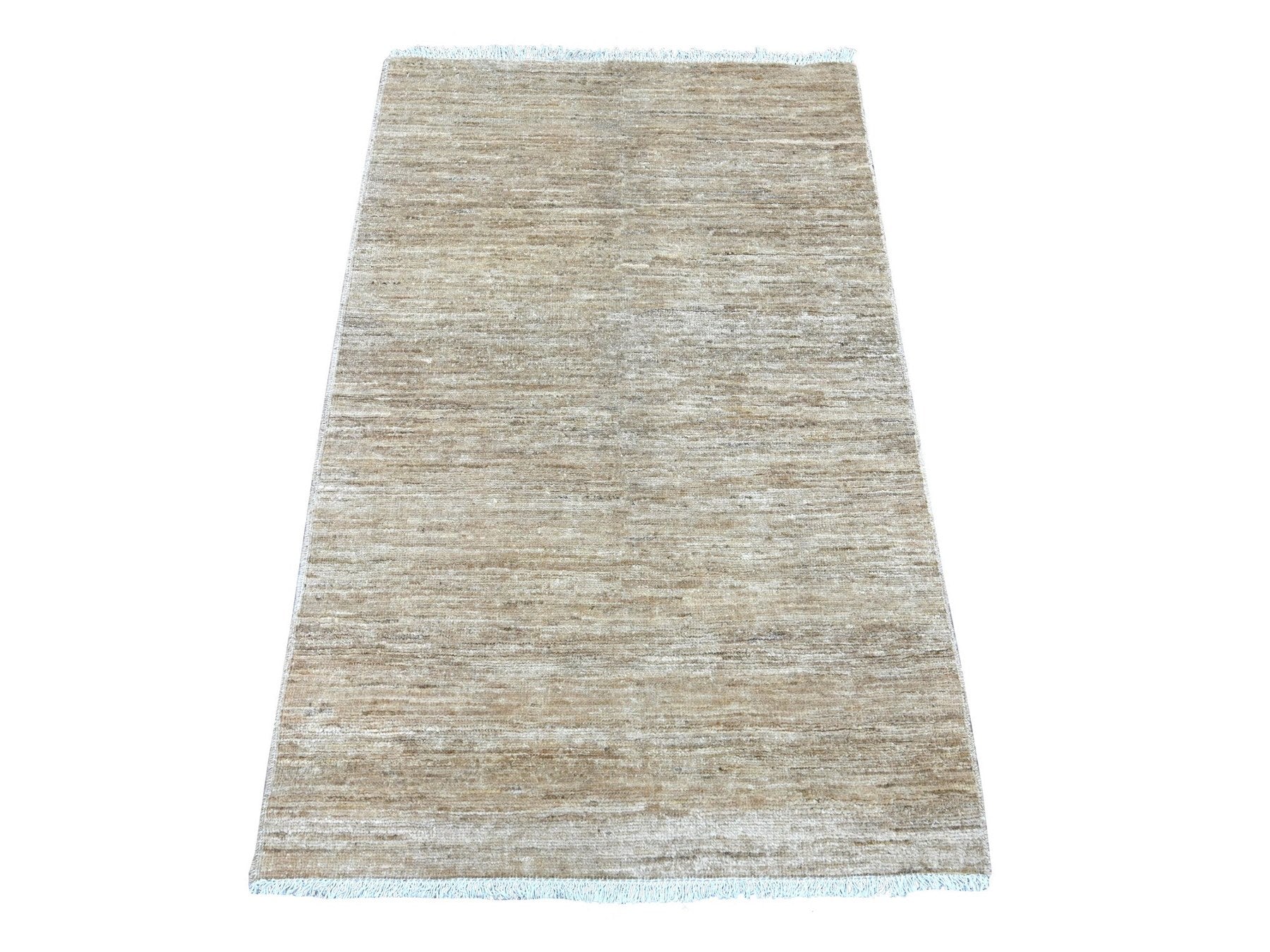 Brown 2'11" x 4'7" Modern and Contemporary Hand knotted Wool Rug - Sku: O022807
