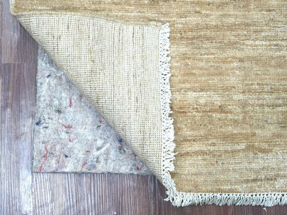 Brown 2'11" x 4'7" Modern and Contemporary Hand knotted Wool Rug - Sku: O022807