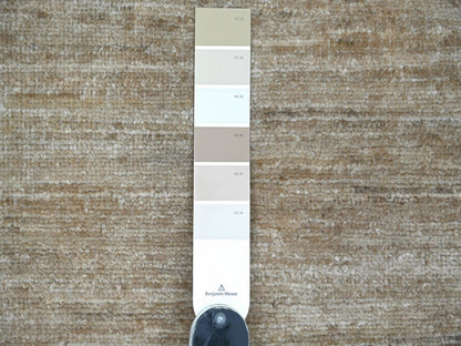 Brown 2'11" x 4'7" Modern and Contemporary Hand knotted Wool Rug - Sku: O022807