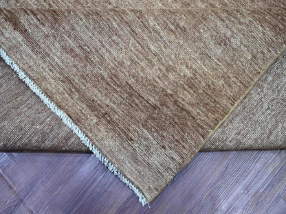 Brown 11'4" x 15'4" Modern and Contemporary Hand knotted Wool Rug - Sku: O022808