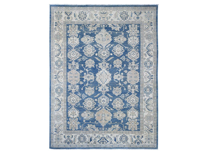 Blue 8'11" x 11'8" Kazak Hand knotted Wool Rug - Sku: O022809