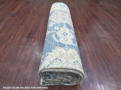 Blue 8'11" x 11'8" Kazak Hand knotted Wool Rug - Sku: O022809