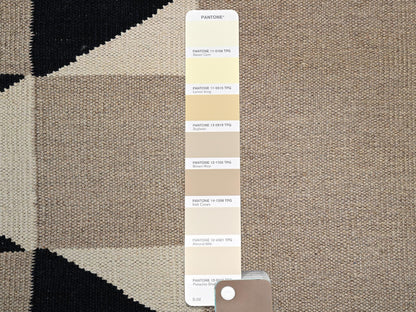 Brown 12'2" x 14'9" Flat Weave Hand woven Wool Rug - Sku: O02280