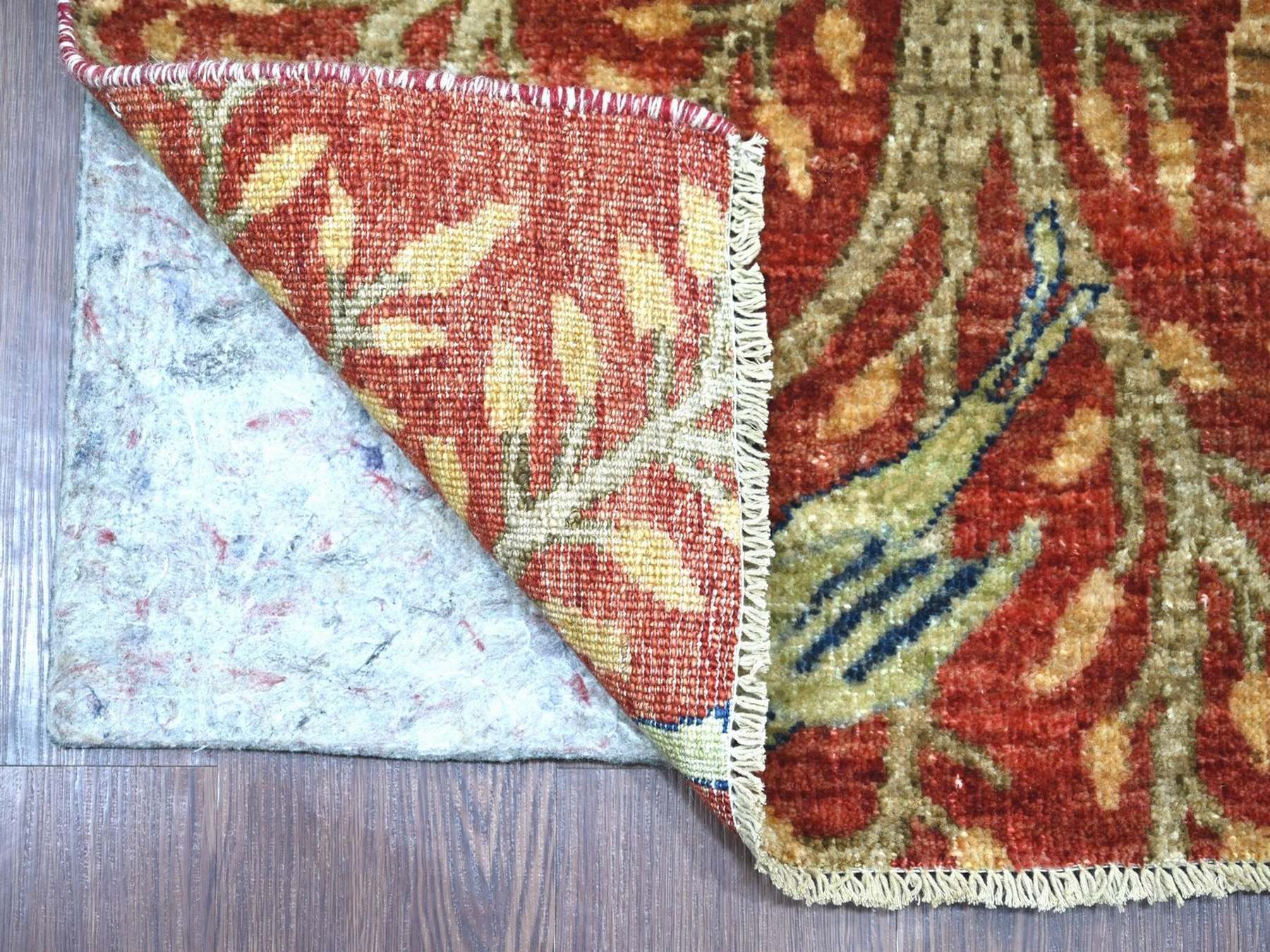 Peshawar Oushak hand-knotted wool runner in Red, 2'10" x 15'10" — SKU O022816 (view 2)