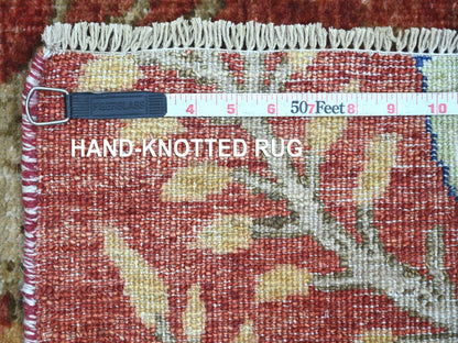 Peshawar Oushak hand-knotted wool runner in Red, 2'10" x 15'10" — SKU O022816 (view 6)